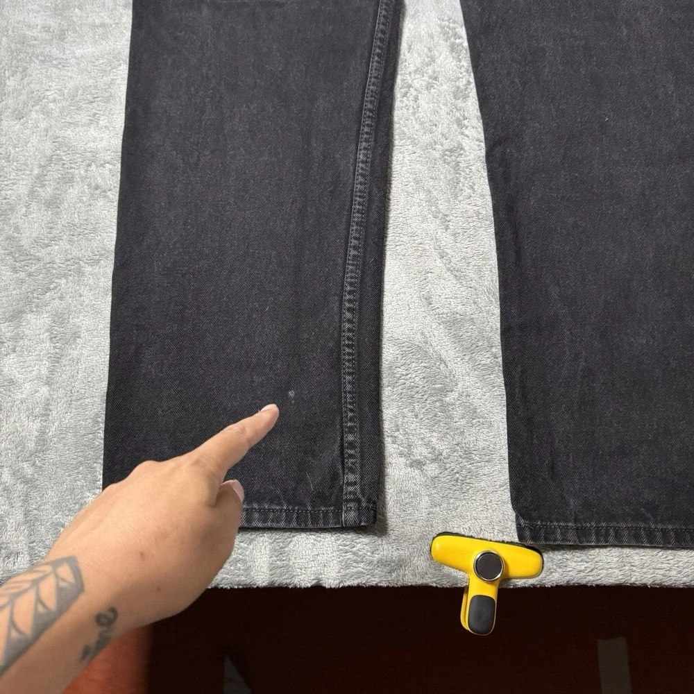 Levis 505‎ Jeans Mens 40x32 (38x29.5) Black Stretch Straight Leg Denim Classic